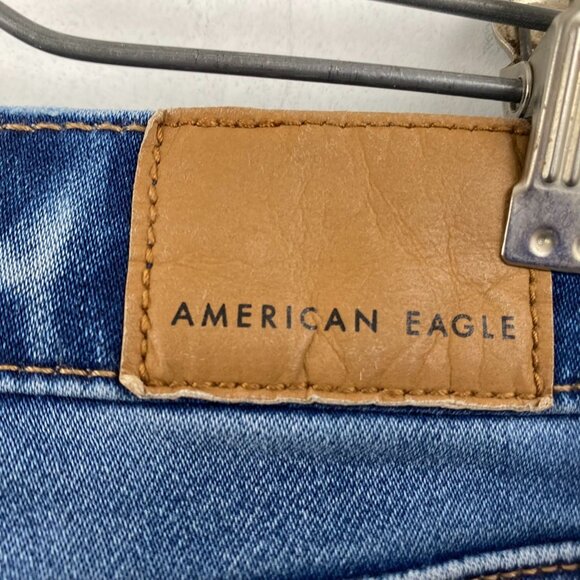 American Eagle Women's Jeans Size 00 Distressed Mom Regular Soft Stretch Denim - Picture 15 of 16